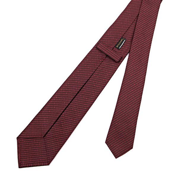並行輸入 ブルガリ ネクタイ LOGO MORSE 242547 ダークレッド 爆買 | BVLGARI | 03
