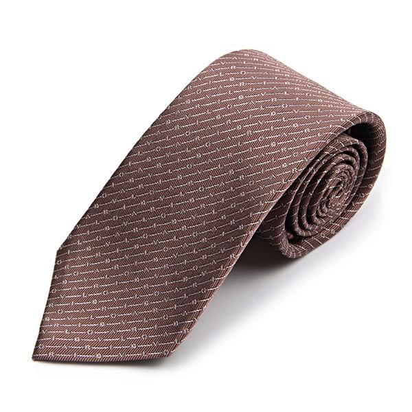 並行輸入 ブルガリ ネクタイ LOGO MORSE 242548 ライトブラウン系 爆買 | BVLGARI