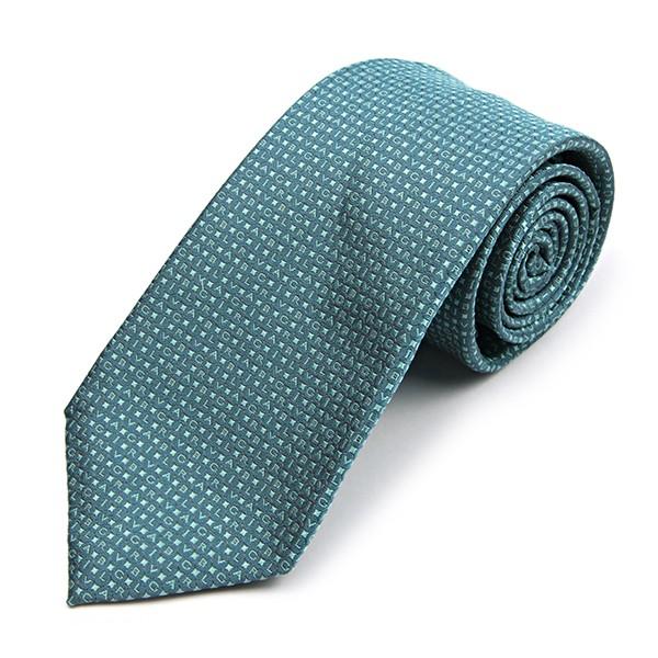 並行輸入 ブルガリ ネクタイ BVLGARI ALPHABET 242555 ターコイズ 爆買 | BVLGARI
