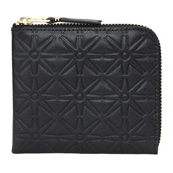 並行輸入 コムデギャルソン コインケース COMME des GARCONS エンボスドライン SA310E BLACKユニセックス ブラック 黒 | COMME des GARCONS