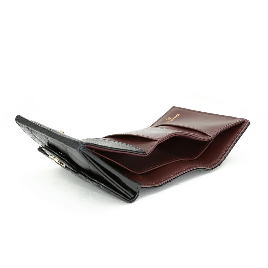 並行輸入 シャネル 3つ折り財布 CHANEL キャビアスキン AP0230 B10583 C3906レディース ブラック 黒 | CHANEL | 05