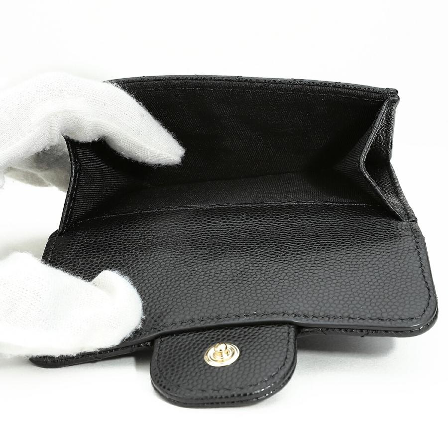 並行輸入 シャネル 3つ折り財布 CHANEL キャビアスキン AP0230 B10583 C3906レディース ブラック 黒 | CHANEL | 06