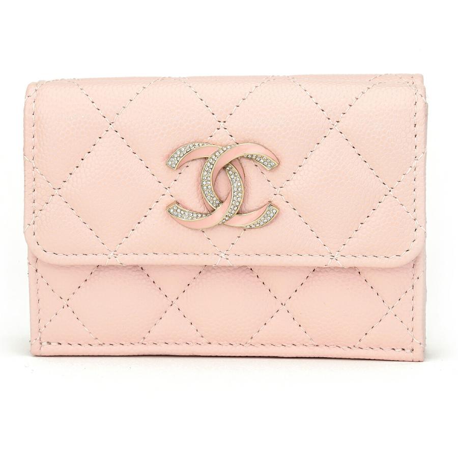 CHANEL シャネル 3つ折り財布 キャビアスキン AP0230 B10738 CHANEL シャネル 3つ折り財布 キャビアスキン AP0230 B10738