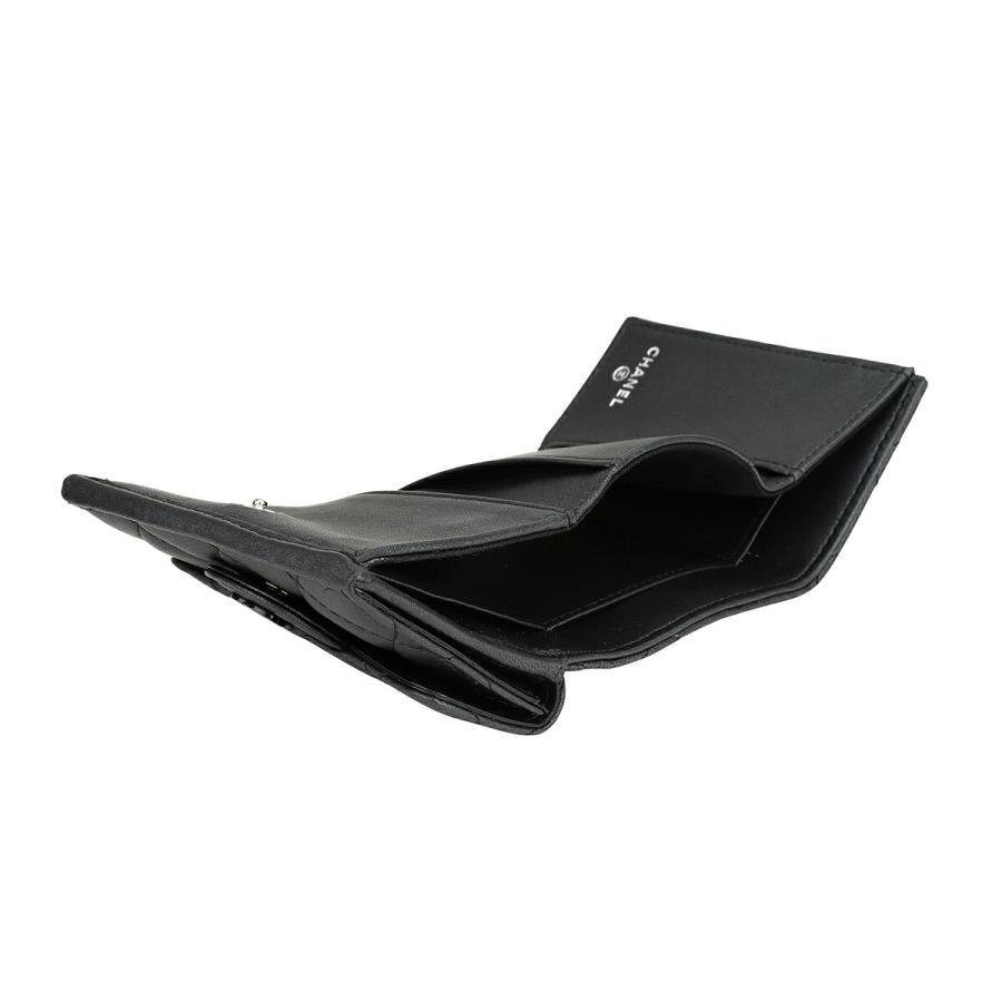 並行輸入 シャネル 3つ折り財布 CHANEL ラムスキン CHANEL WALLETレディース ブラック 黒 | CHANEL | 05