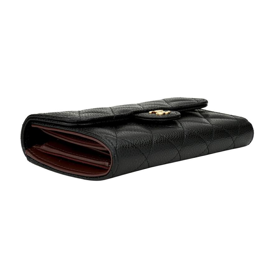 並行輸入 シャネル 2つ折り財布 CHANEL キャビアスキン CHANEL WALLETレディース ブラック 黒 | CHANEL | 02