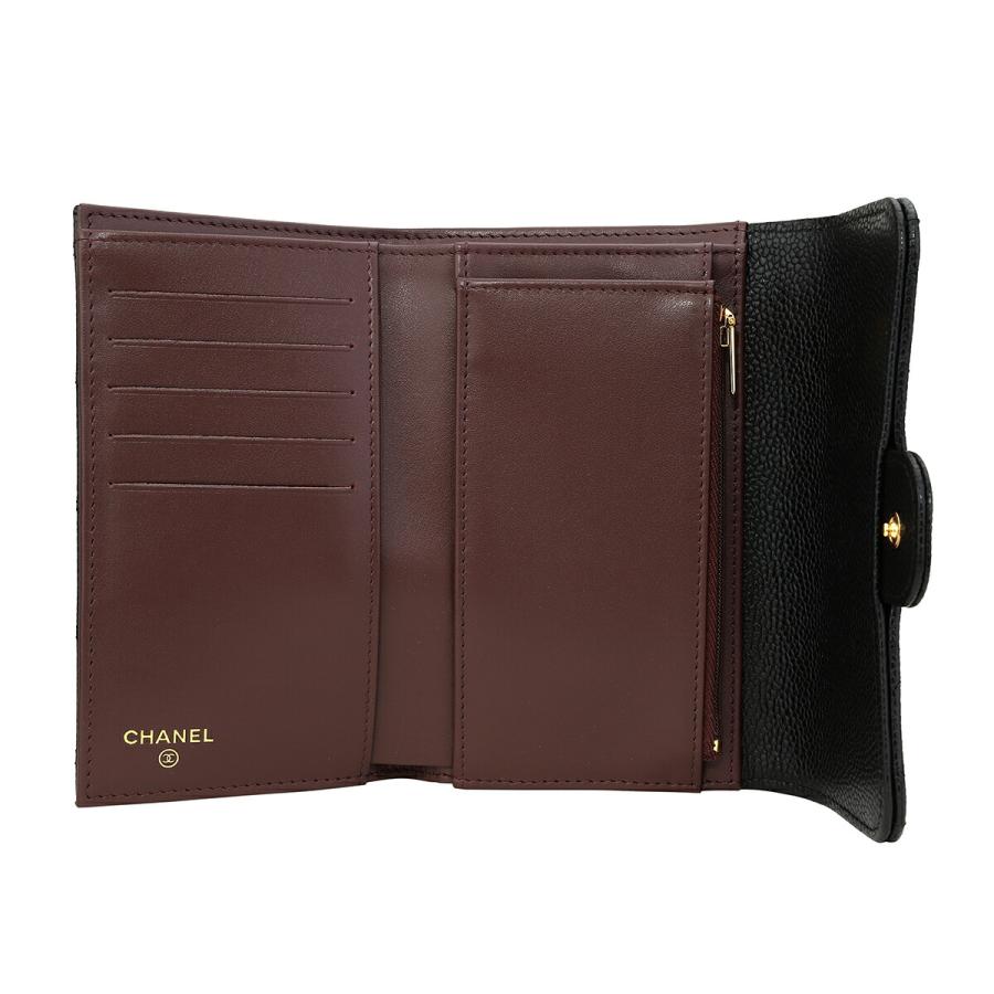 並行輸入 シャネル 2つ折り財布 CHANEL キャビアスキン CHANEL WALLETレディース ブラック 黒 | CHANEL | 04