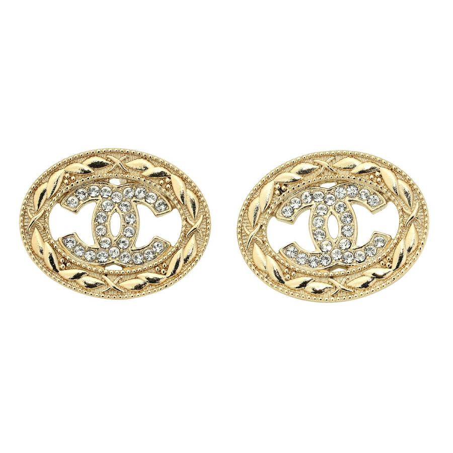 【美品】CHANEL シャネル ピアス ゴールド CHANEL（シャネル） 並行輸入 ピアス ドームボタン CHANEL PIERCE