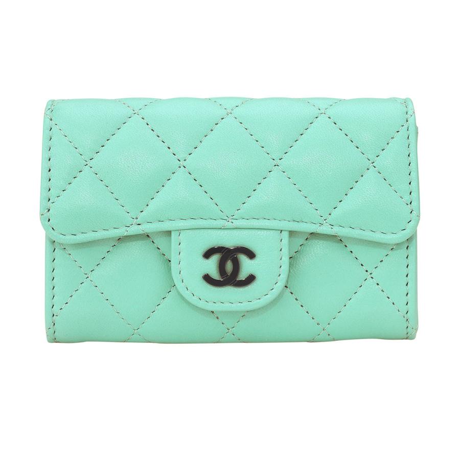 並行輸入 シャネル カードケース CHANEL ラムスキン CHANEL CARDCASEレディース ターコイズブルー 青緑 | CHANEL