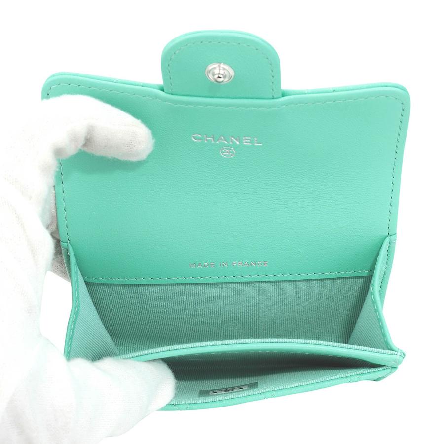並行輸入 シャネル カードケース CHANEL ラムスキン CHANEL CARDCASEレディース ターコイズブルー 青緑 | CHANEL | 04