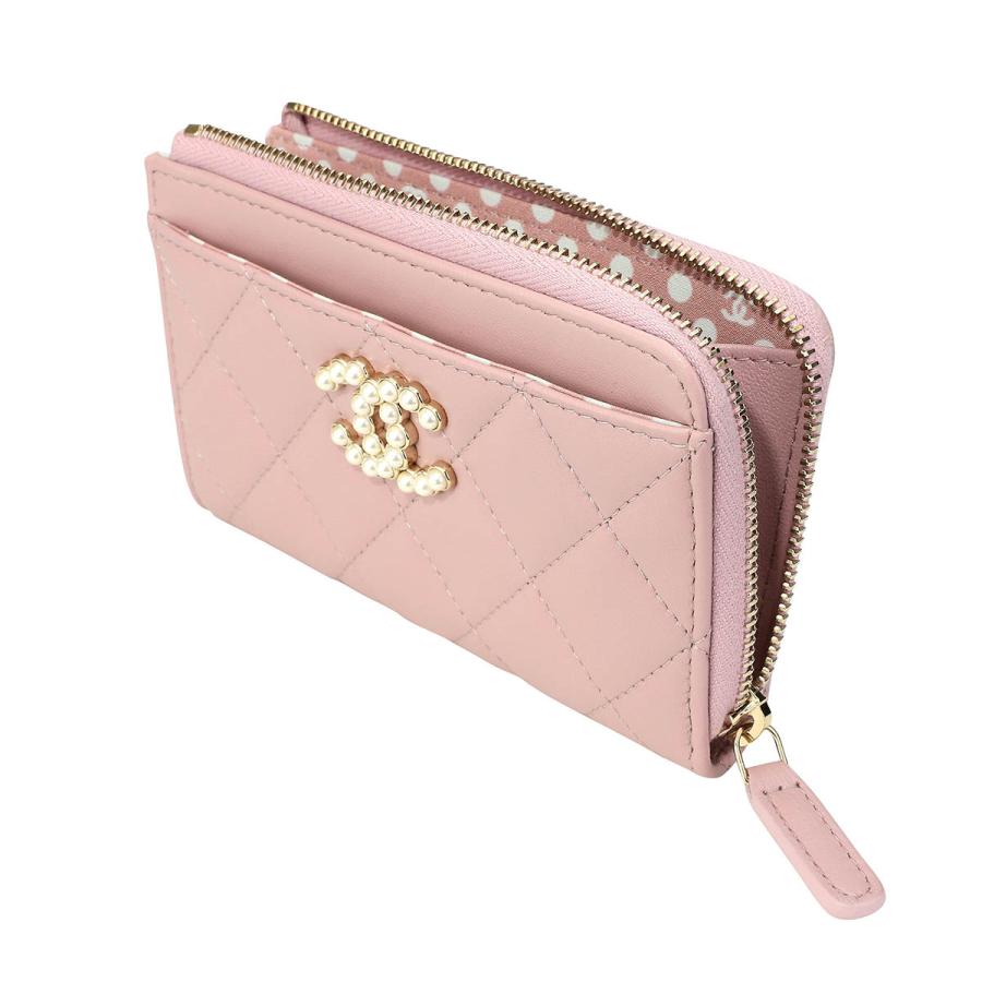 並行輸入 シャネル コインケース CHANEL ラムスキン&コスチュームパール CHANEL CARD COIN CASEレディース ピンク | CHANEL | 03