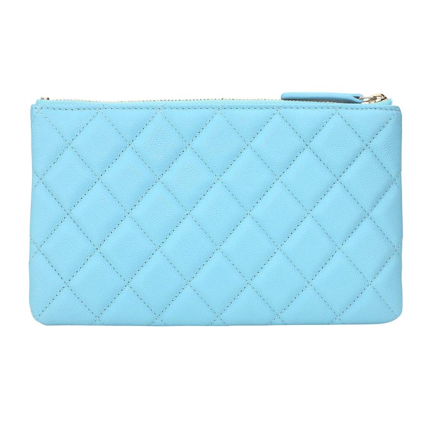 並行輸入 シャネル ポーチ CHANEL キャビアスキン CHANEL POUCHレディース ライトブルー 水色 | CHANEL | 01