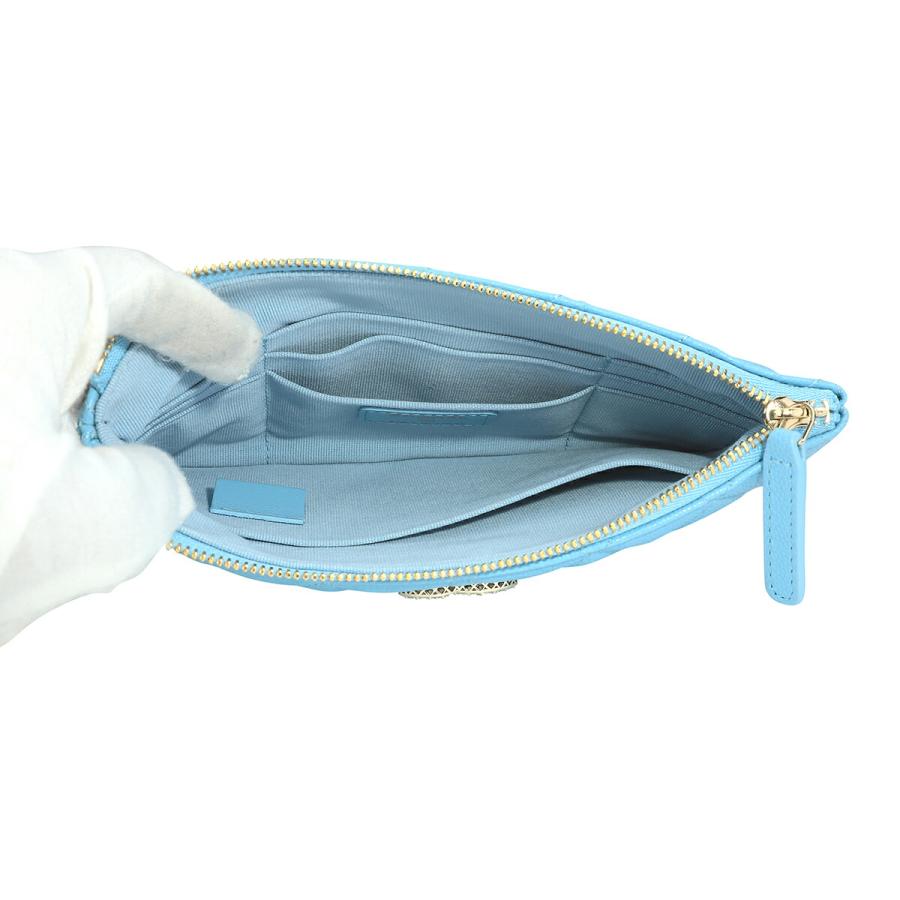 並行輸入 シャネル ポーチ CHANEL キャビアスキン CHANEL POUCHレディース ライトブルー 水色 | CHANEL | 04