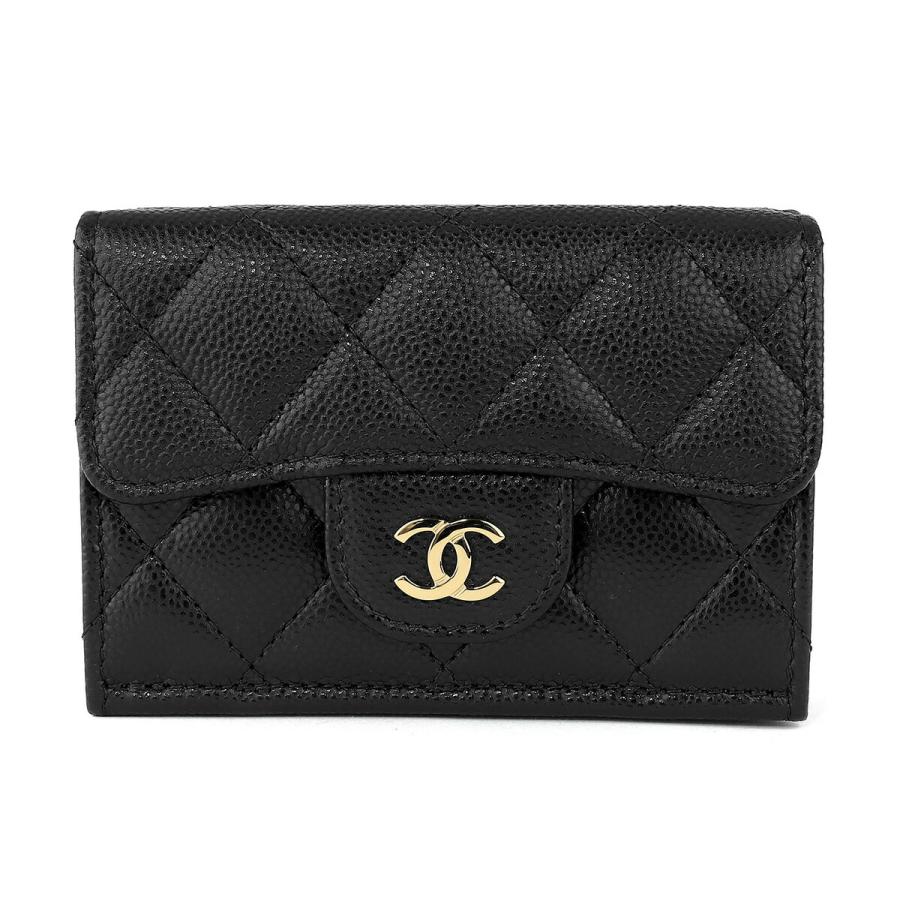 CHANEL キャビアレザー 三つ折り財布 CHANEL シャネル 3つ折り財布 キャビアスキン TRIFOLD WALLET