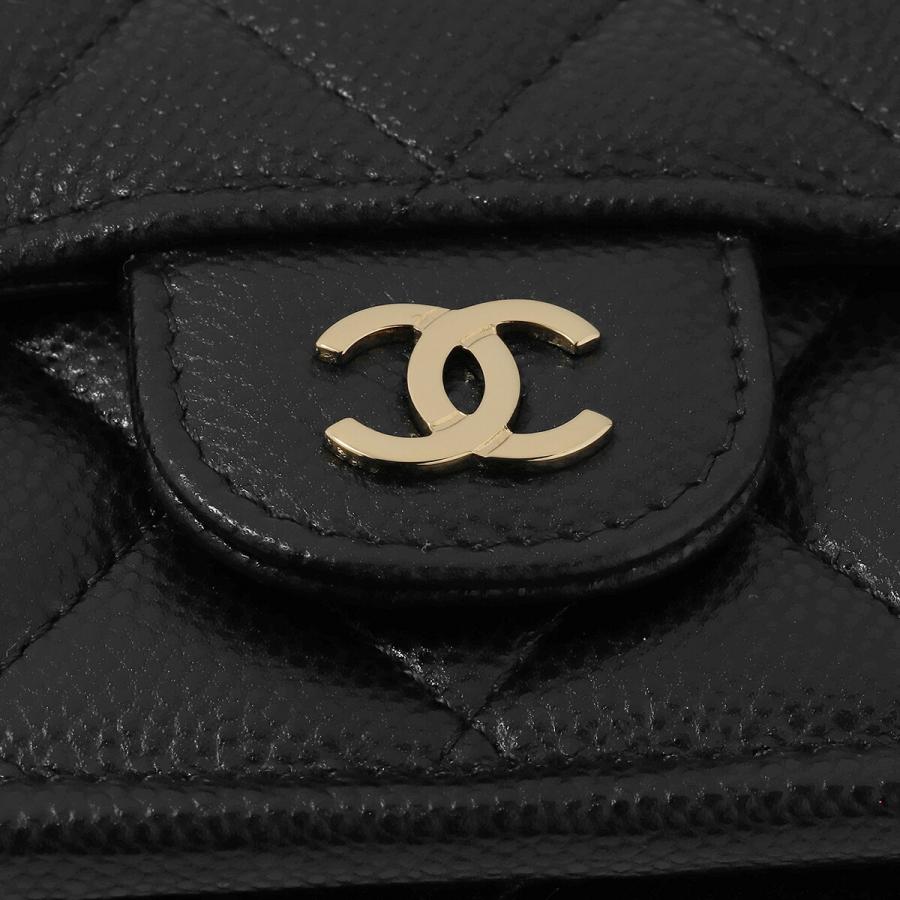 並行輸入 シャネル 3つ折り財布 CHANEL キャビアスキン CHANEL TRIFOLD WALLETレディース ブラック 黒 | CHANEL | 08