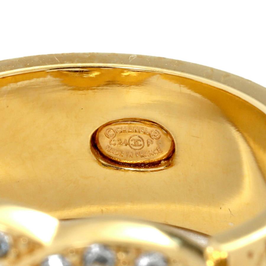 ［希少］CHANELシャネル　ココマークリング　 グリーン＆ゴールドカラー 希少］CHANELシャネル ココマークリング グリーン＆ゴールド