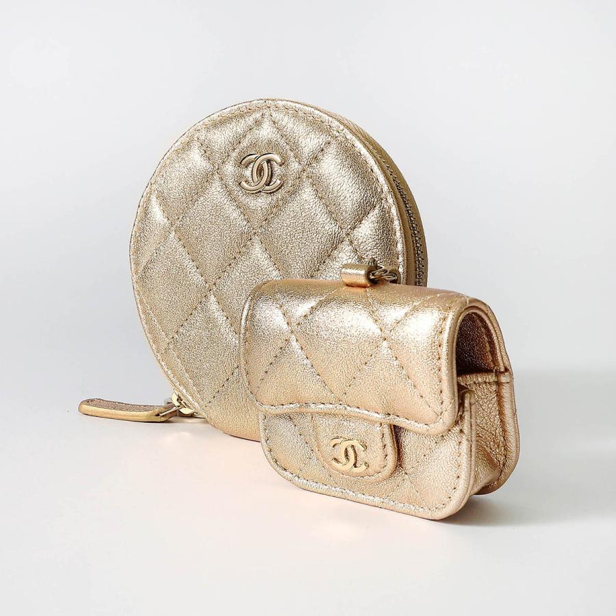 CHANEL シャネル キルティングケース ポーチアイボリー CHANEL（シャネル） 並行輸入 ポーチ ココマーク CHANEL CHAIN POUCH