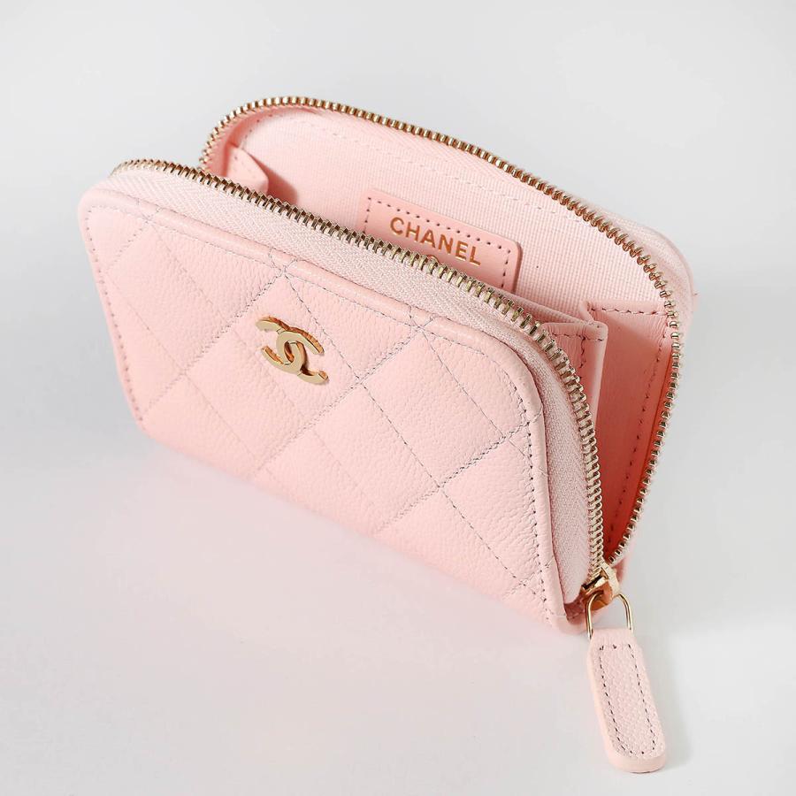 CHANEL シャネル　キャビアスキン　マトラッセ　 コインケース　ピンク CHANEL(シャネル) ココマーク マトラッセ コインケース ピンク