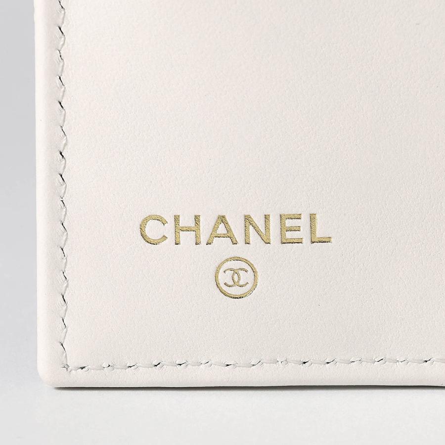 シャネル　白　二つ折り財布　ミニ財布　ラムスキン　正規品 楽天市場】【10/18～10/20限定・最大2万円OFFクーポン配布中