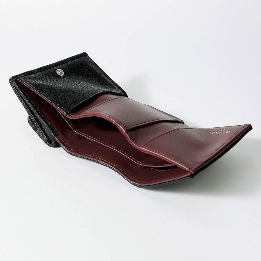 CHANEL 並行輸入 シャネル 3つ折り財布 キャビアスキン TRIFOLD WALLET