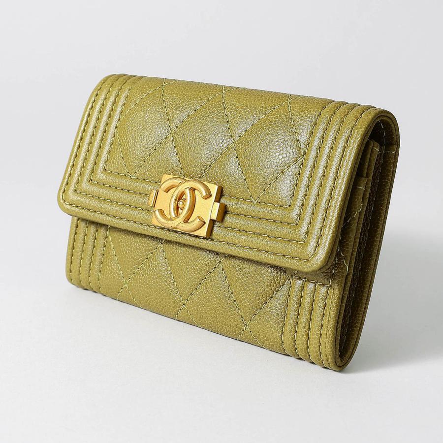 シャネル　名刺入れ　キャビアスキン 人気☆》【CHANEL】 キャビアスキン 名刺入れ (CHANEL/カード