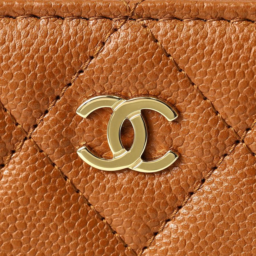 CHANEL 並行輸入 シャネル 2つ折り財布 キャビアスキン SMALL
