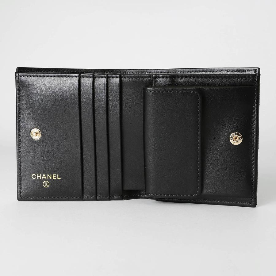 並行輸入 シャネル 2つ折り財布 キャビアスキン CHANEL SMALL WALLET BK AGTX0G58 21252 | CHANEL | 04