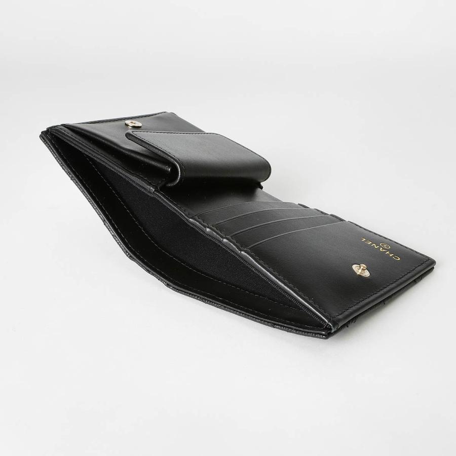 並行輸入 シャネル 2つ折り財布 キャビアスキン CHANEL SMALL WALLET BK AGTX0G58 21252 | CHANEL | 05