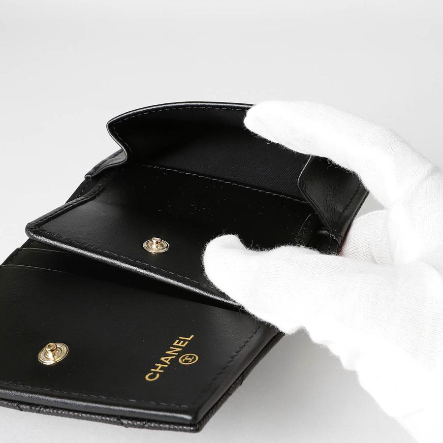 並行輸入 シャネル 2つ折り財布 キャビアスキン CHANEL SMALL WALLET BK AGTX0G58 21252 | CHANEL | 06
