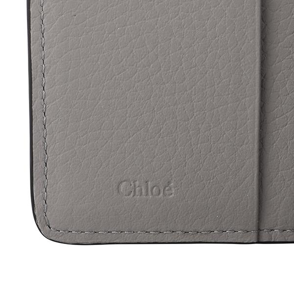 箱付き クロエ 折り財布 Hチャーム Chloe アルファベット グレー 定番 箱付き クロエ 折り財布 Hチャーム Chloe アルファベット グレー 定番
