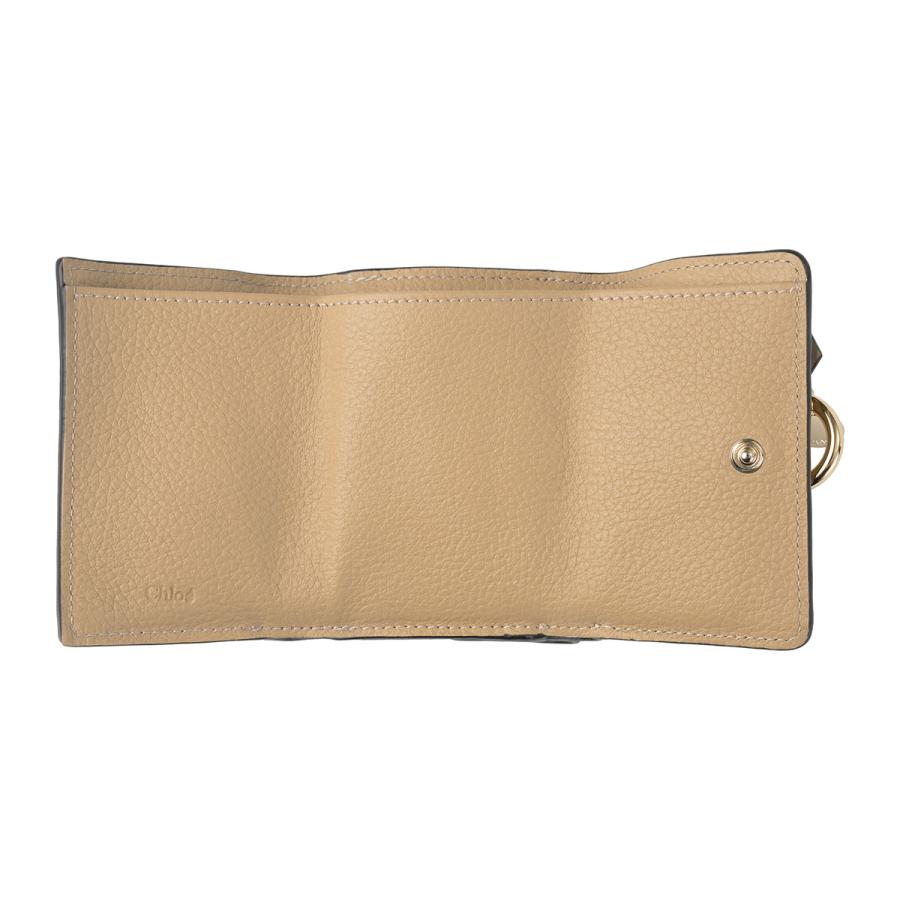 新品未使用■Chloe クロエ アルファベット 三つ折り財布 ベージュ 関税負担なし☆Chloe クロエ アルファベット三つ折りたたみ財布 (Chloe