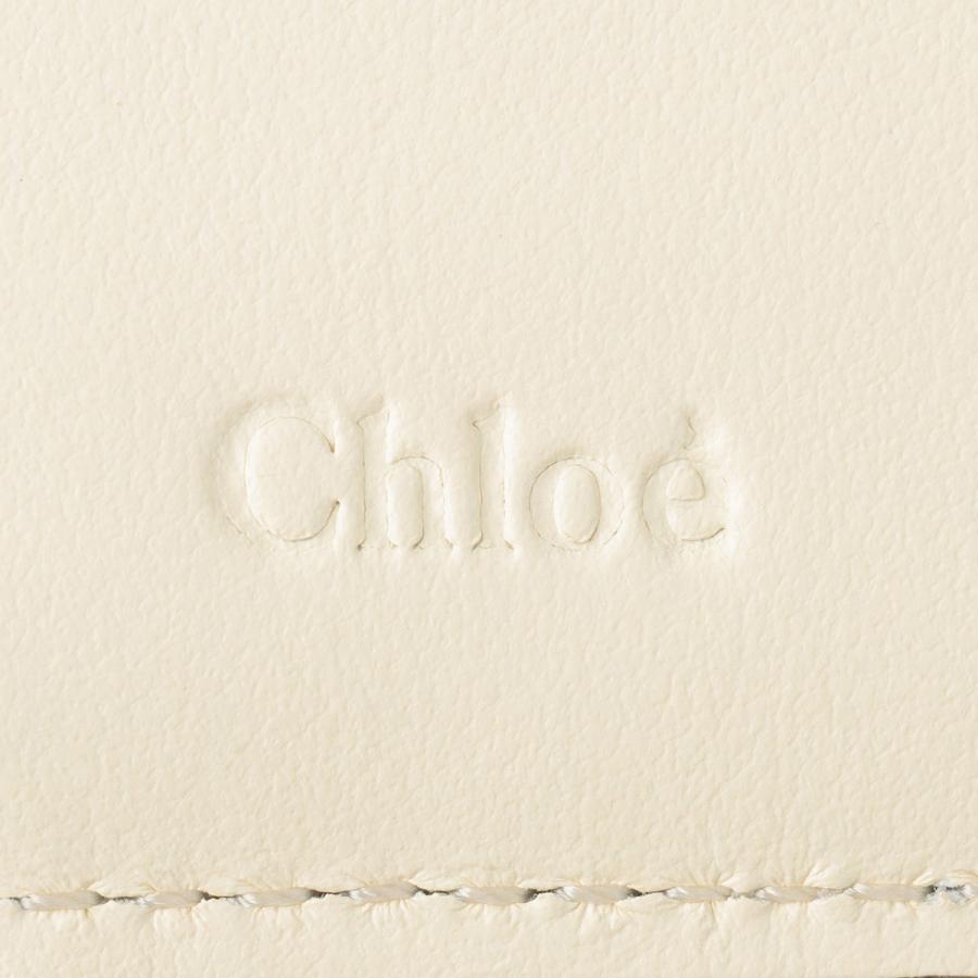Chloe クロエ 正規品 三つ折り財布 ホワイト Chloe クロエ 3つ折り財布 アルファベット CHC23WP945L55 110