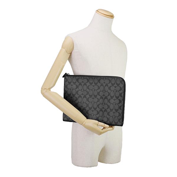 COACH / セカンドバッグ/レザー/GRY/総柄/C3144 COACH（コーチ） 並行輸入 クラッチ セカンドバッグ シグネチャー