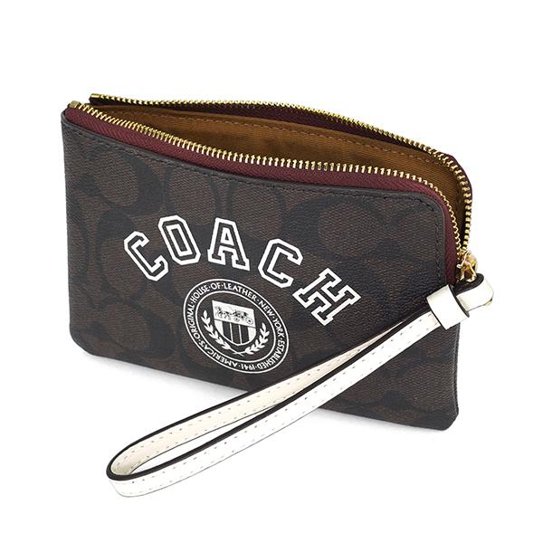 COACH 並行輸入 コーチ ポーチ シグネチャー キャンバス ウィズ ヴァー