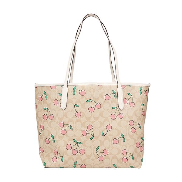 COACH コーチ トートバッグ シグネチャー ハート チェリー