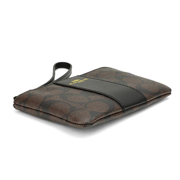 並行輸入 コーチ ポーチ COACH シグネチャー F58035 IMAA8レディース ブラウン 茶 ブラック 黒 | COACH | 02