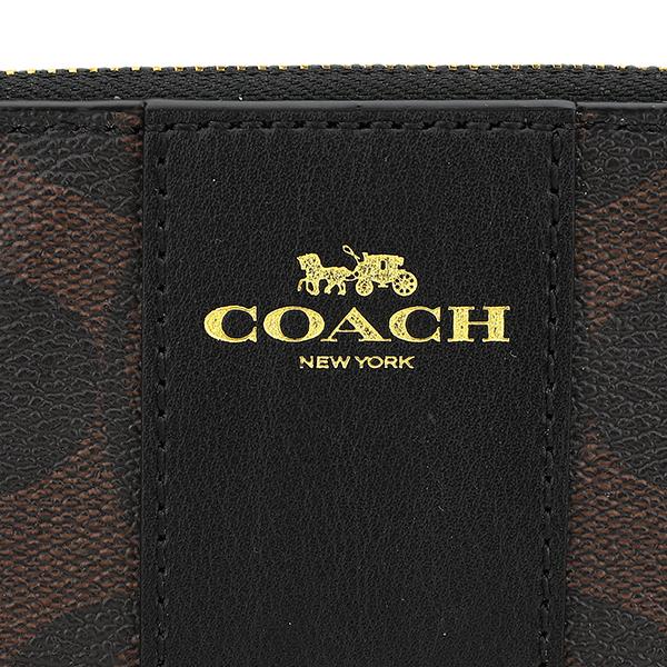 並行輸入 コーチ ポーチ COACH シグネチャー F58035 IMAA8レディース ブラウン 茶 ブラック 黒 | COACH | 06