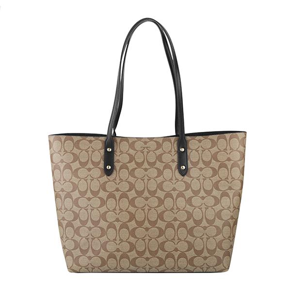coach トートバッグ ブラウン系(新品・未使用品) 男女問わずok コーチ アウトレット トートバッグ レディース シグネチャー シティー