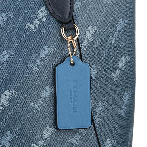 並行輸入 コーチ トートバッグ COACH ホース アンド キャリッジ ドットプリント C4061 IMDENレディース ブルー 青 | COACH | 08