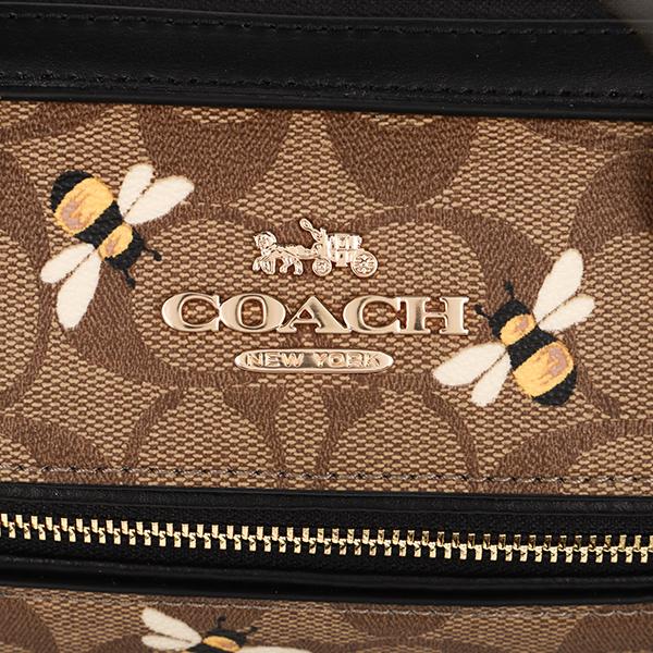 COACH コーチ ハンドバッグ シグネチャーキャンバス ウィズ ビー 