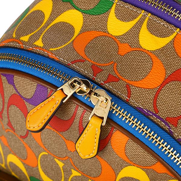 専用です✨COACH リュック ビッグロゴ シグネチャー レインボー ベージュ COACH コーチ リュックサック レインボー シグネチャー CA140
