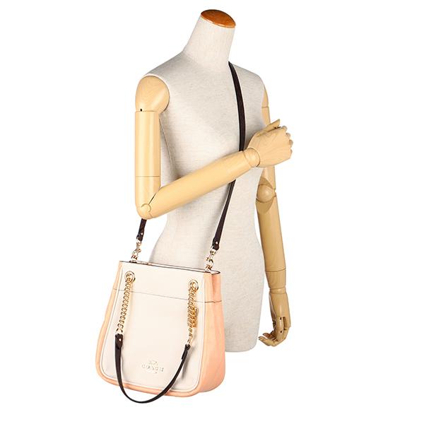 並行輸入 コーチ トートバッグ COACH カラーブロック CA430 IMCAHレディース ホワイト ベージュ ゴールド | COACH | 05