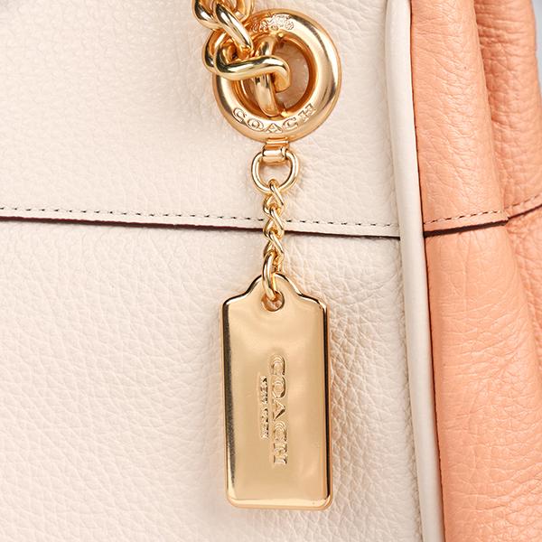 並行輸入 コーチ トートバッグ COACH カラーブロック CA430 IMCAHレディース ホワイト ベージュ ゴールド | COACH | 07