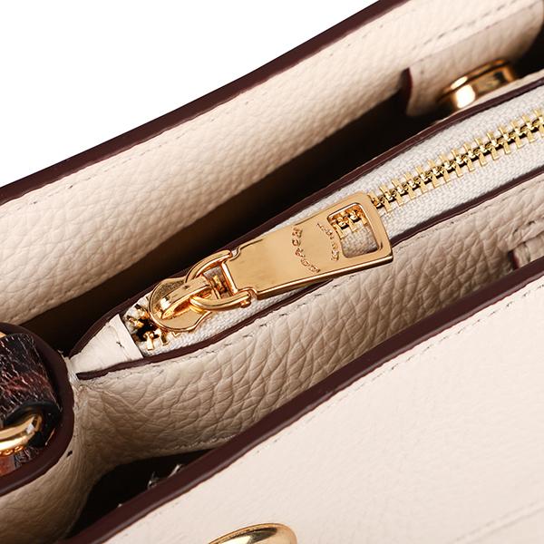 並行輸入 コーチ トートバッグ COACH カラーブロック CA430 IMCAHレディース ホワイト ベージュ ゴールド | COACH | 08