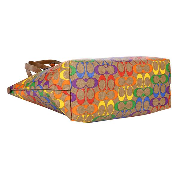 並行輸入 コーチ トートバッグ COACH レインボー シグネチャー CA555 IME7Vユニセックス ブラウン 茶 マルチ | COACH | 02