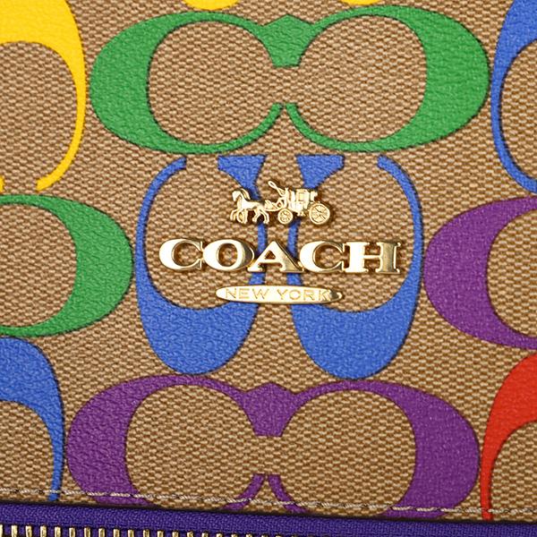並行輸入 コーチ トートバッグ COACH レインボー シグネチャー CA555 IME7Vユニセックス ブラウン 茶 マルチ | COACH | 06