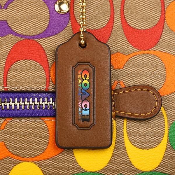 並行輸入 コーチ トートバッグ COACH レインボー シグネチャー CA555 IME7Vユニセックス ブラウン 茶 マルチ | COACH | 08