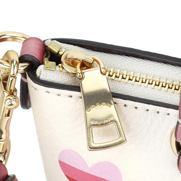 COACH コーチ レザーショルダーバッグ ストライプ COACH コーチ ワンショルダーバッグ ハンドバッグ ミニポーチ