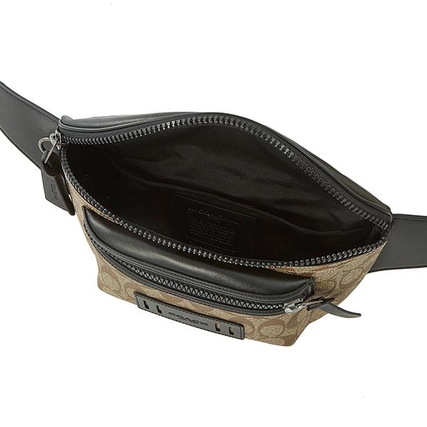 COACH ボディバッグ・ウエストポーチ ダークブラウン・ブラック コーチ ボディバッグ バッグ メンズ チャールズ シグネチャー