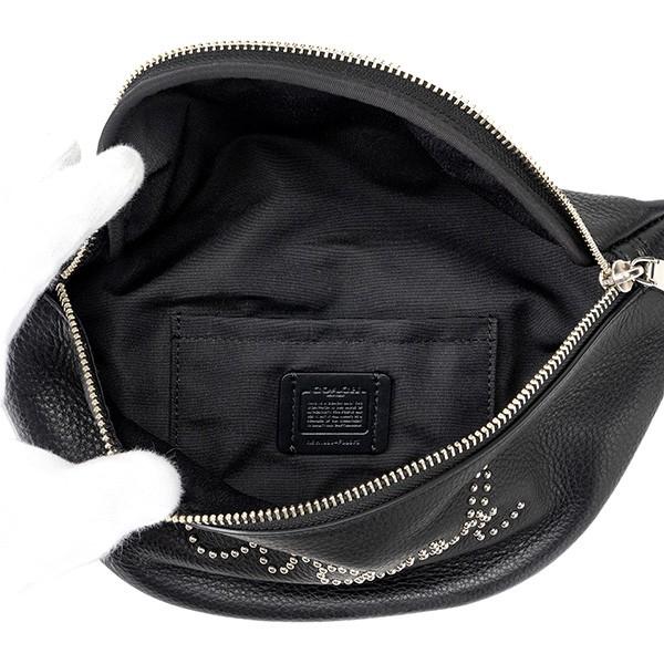 COACH レザー ブラック バックパック COACH（コーチ） 並行輸入 ウエストバッグ・ボディバッグ ブラック 黒