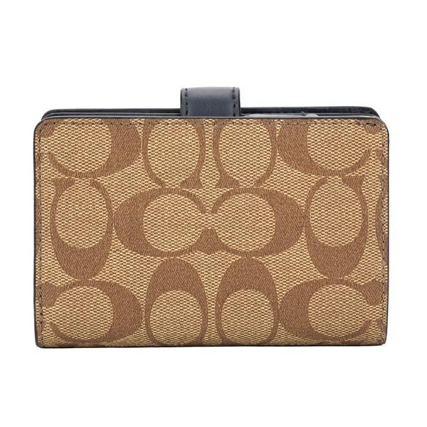 COACH コーチ 2つ折り財布 カーキ 23553 IMDT3 : ブランド